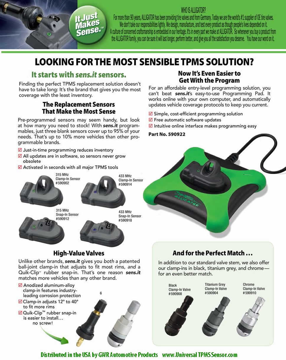 Alligator Clone-Able Sensors - Two part numbers can cover 90% of the vehicles